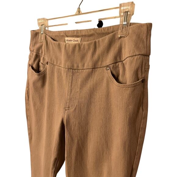Coldwater Creek Women’s Size 10P Petite Khaki Pull-On Stretch Jeans  Tapered Leg - Picture 2 of 8